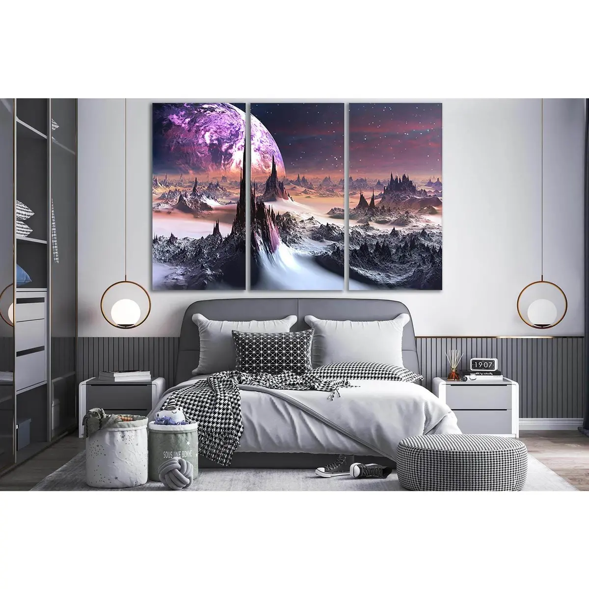 Planet On The Horizon №Sl984 Ready To Hang Canvas Print 5