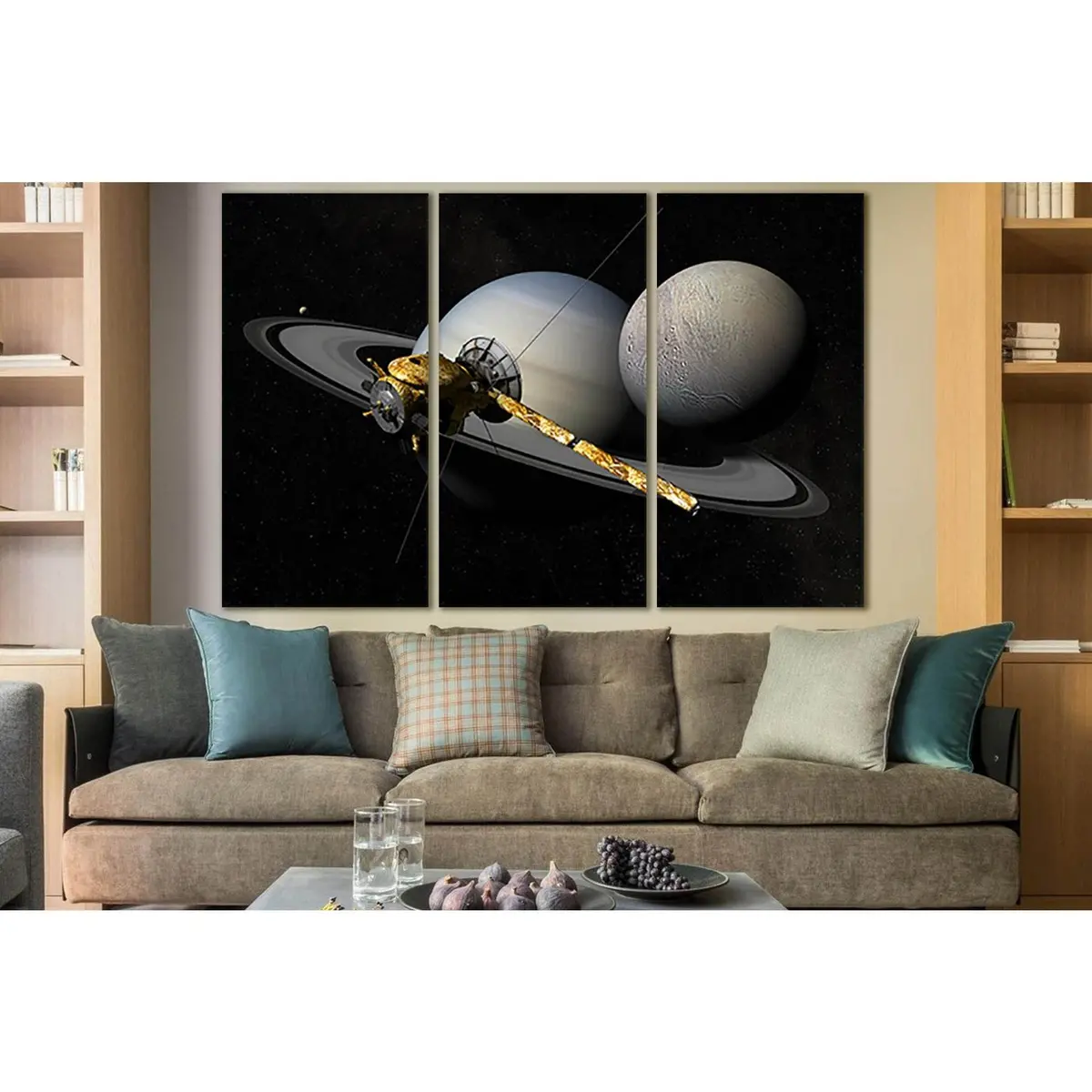 Planet Saturn And Its Satellite №Sl979 Ready To Hang Canvas Print 5