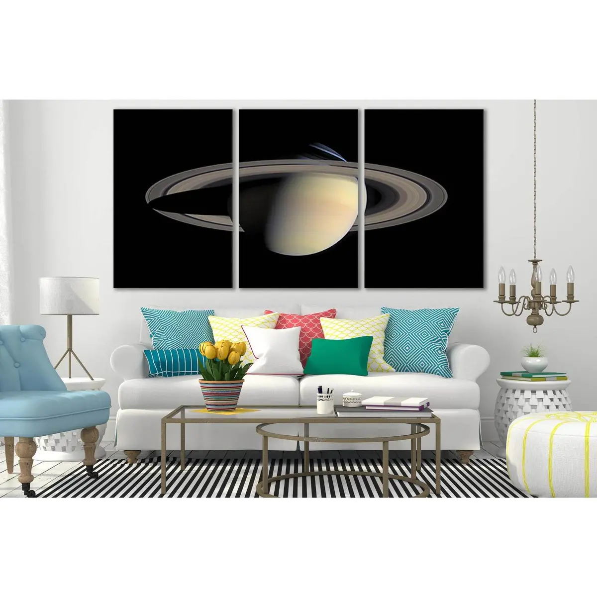 Planet Saturn Close Up №Sl383 Ready To Hang Canvas Print 5