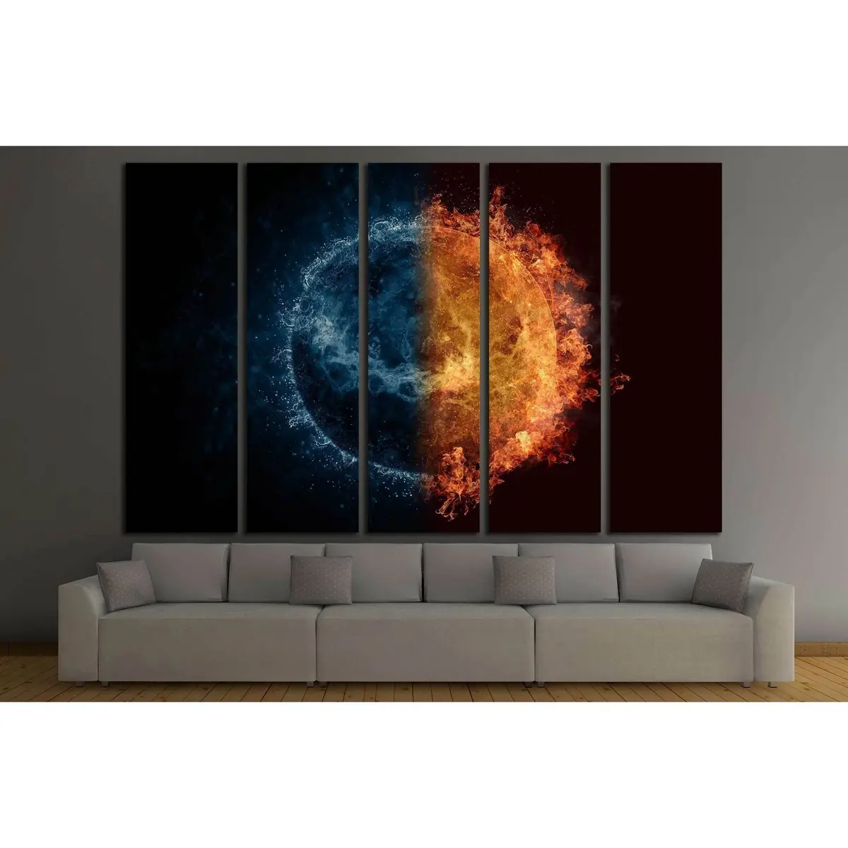 Venus Planet Wall Art Canvas Print – Water and Fire Theme #2417 - Image 3