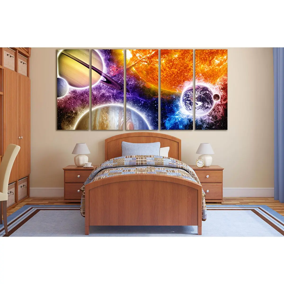 Solar System Planets Canvas Art Print SL978 – Premium Ready-to-Hang Wall Decor