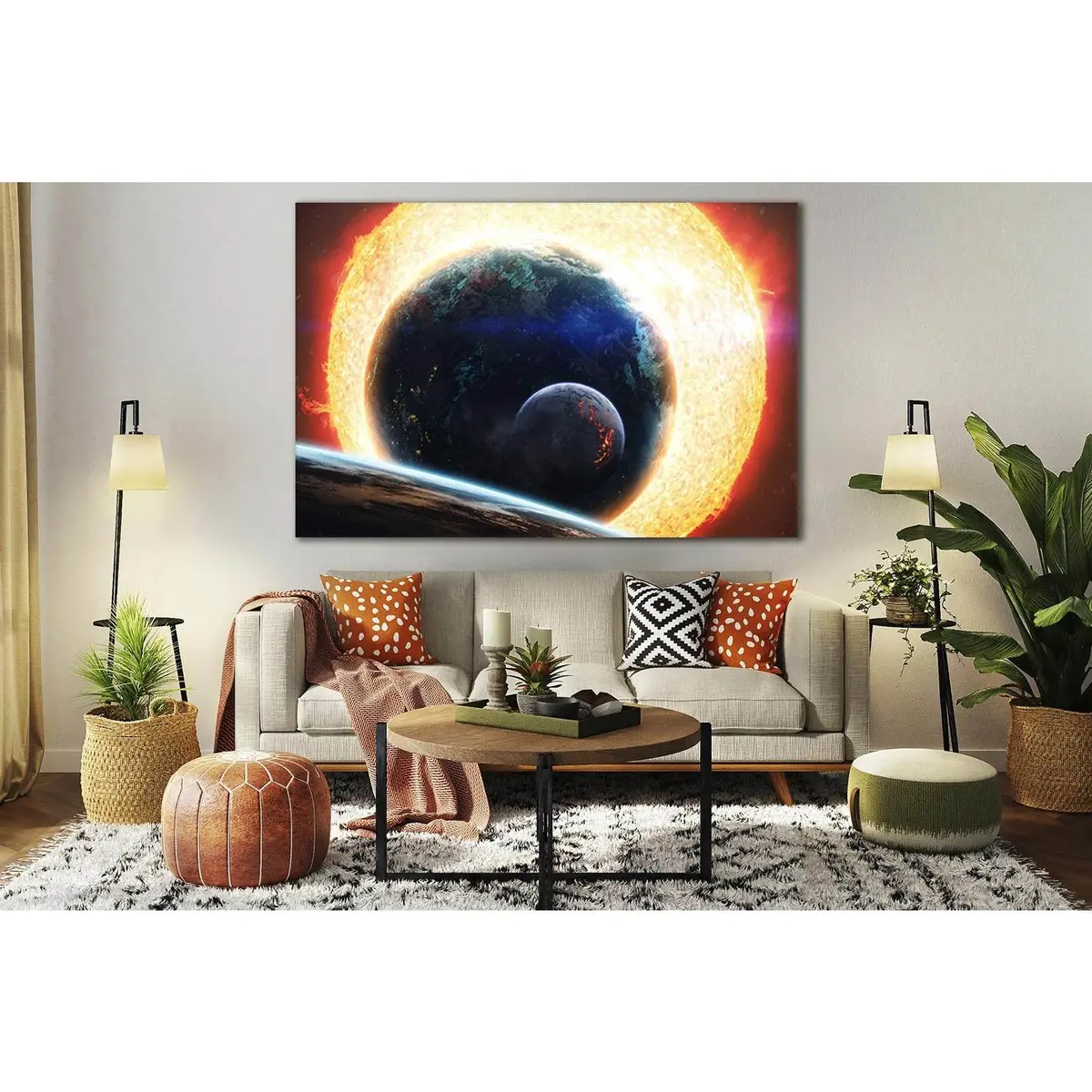 Planets Orbiting Sun №Sl406 Ready To Hang Canvas Print 2