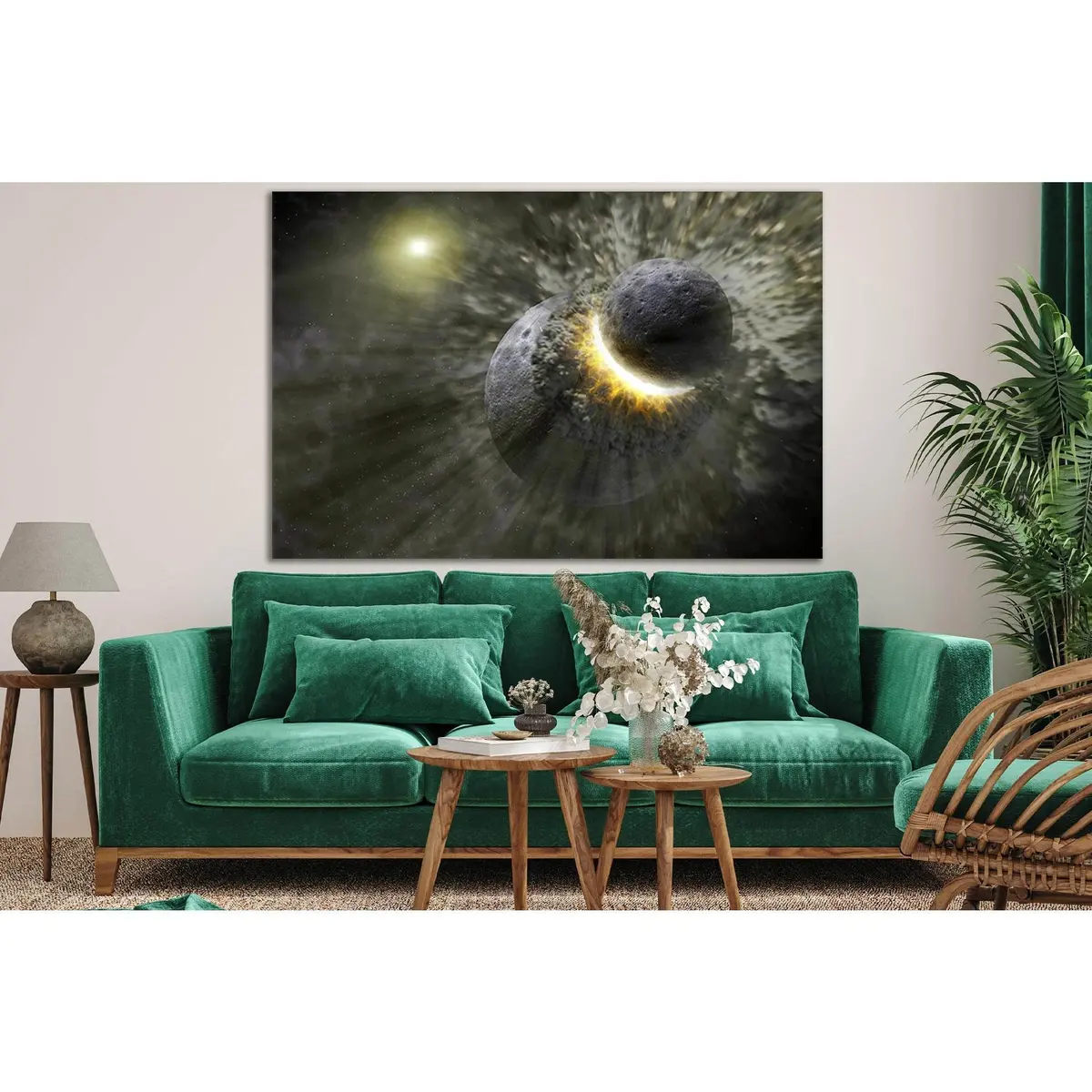 Planets Space Catastrophe №Sl959 Ready To Hang Canvas Print 2