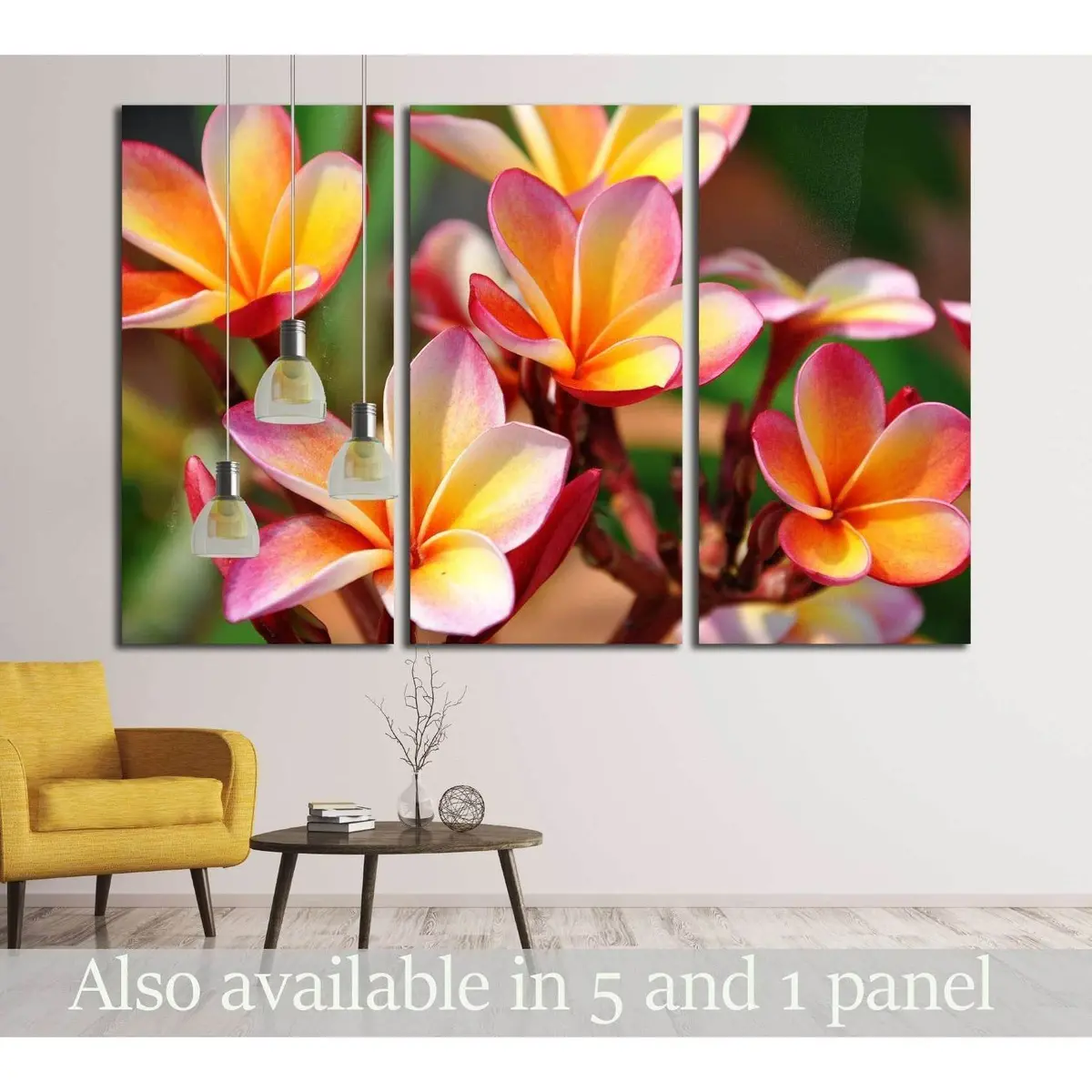 Plumeria. Beautiful Pink Inflorescence. №2556 Ready To Hang Canvas Print 5