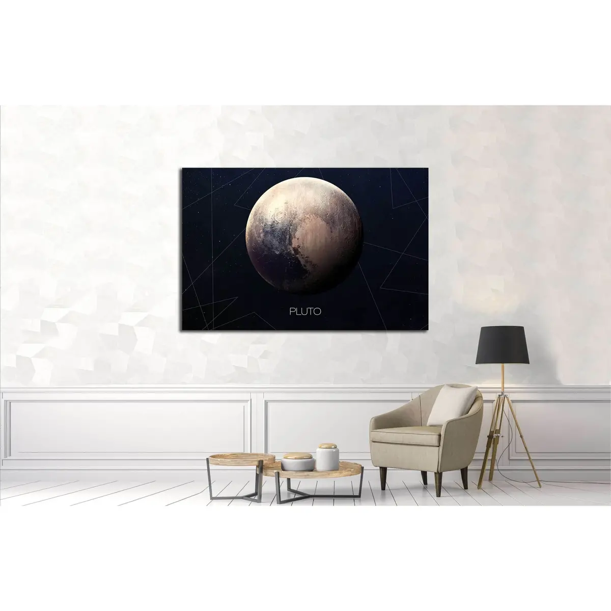 Pluto - High Resolution Images Presents Planets Of The Solar System №2448 Ready To Hang Canvas Print 3