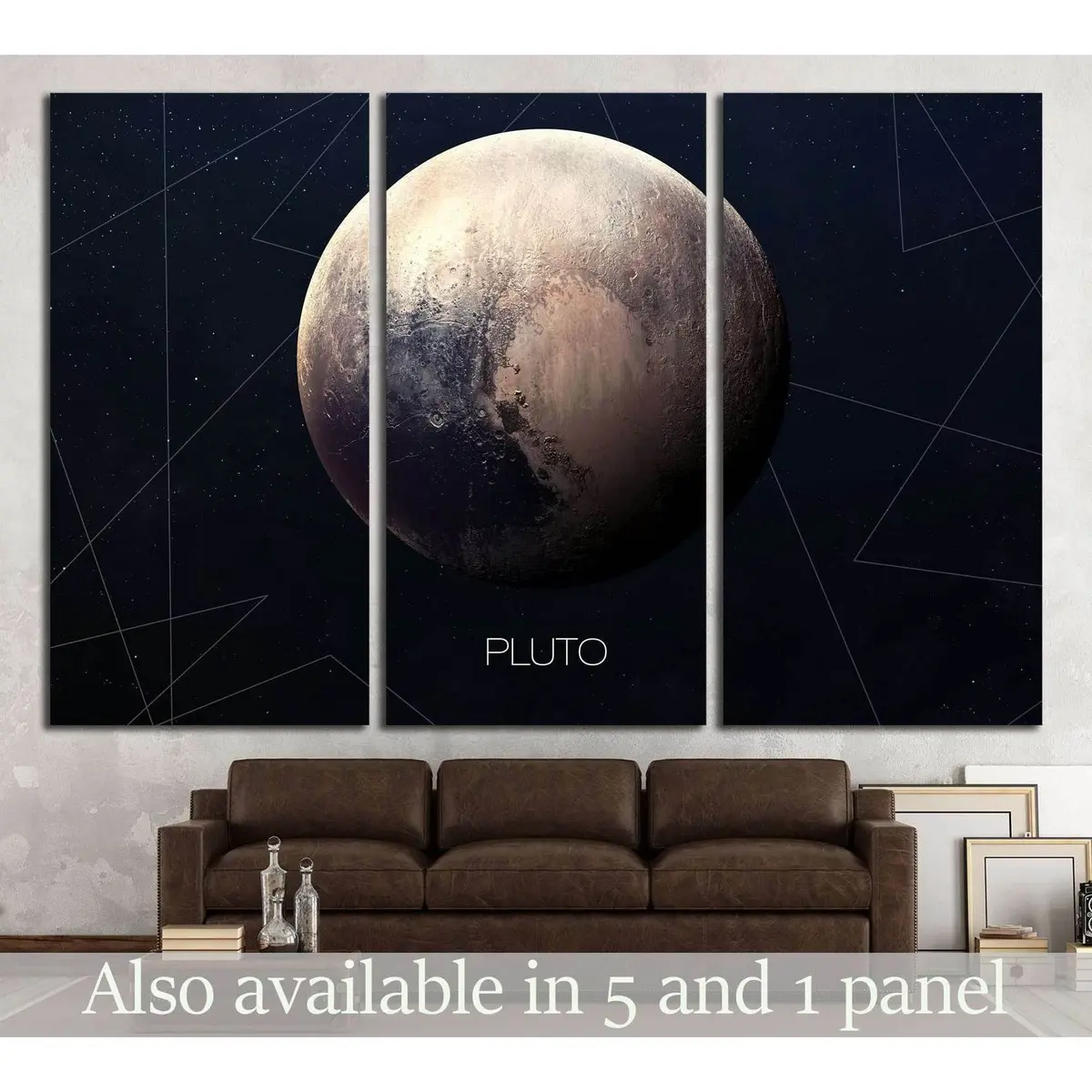 Pluto - High Resolution Images Presents Planets Of The Solar System №2448 Ready To Hang Canvas Print 5