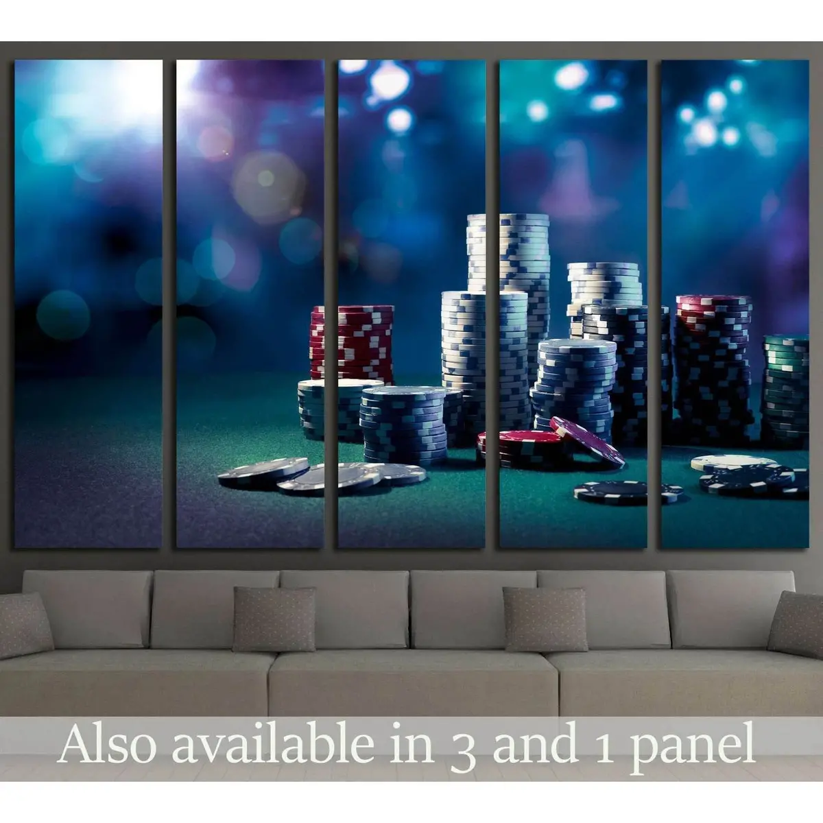 Poker Chips №545 Ready To Hang Canvas Print 1