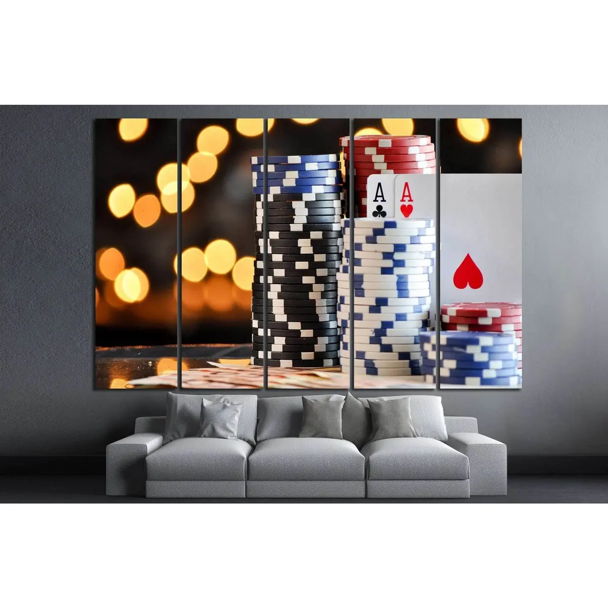 Poker Chips №725 Ready To Hang Canvas Print 5