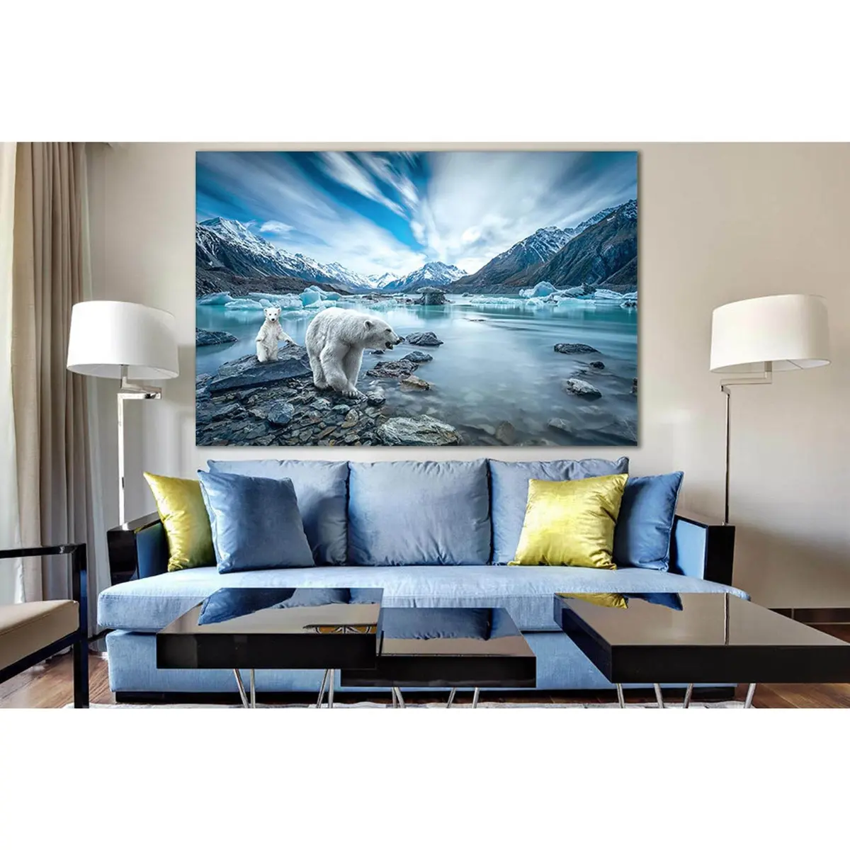 Polar Bear Mom With Baby №Sl1023 Ready To Hang Canvas Print 1