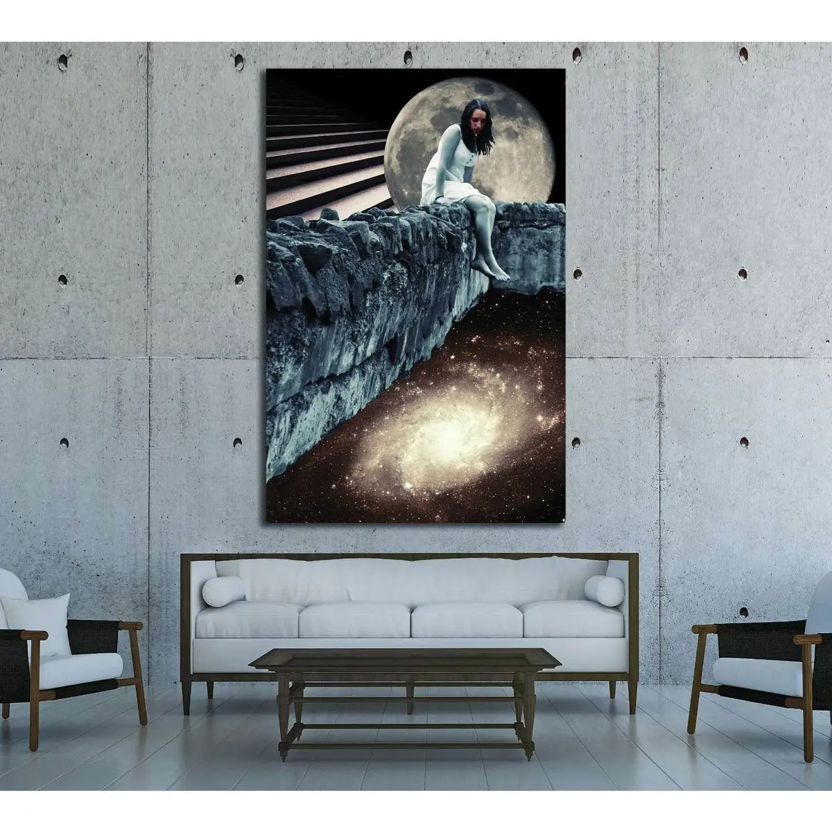 Pondering At The Edge (Eugenia Loli) №3407 Ready To Hang Canvas Print 1