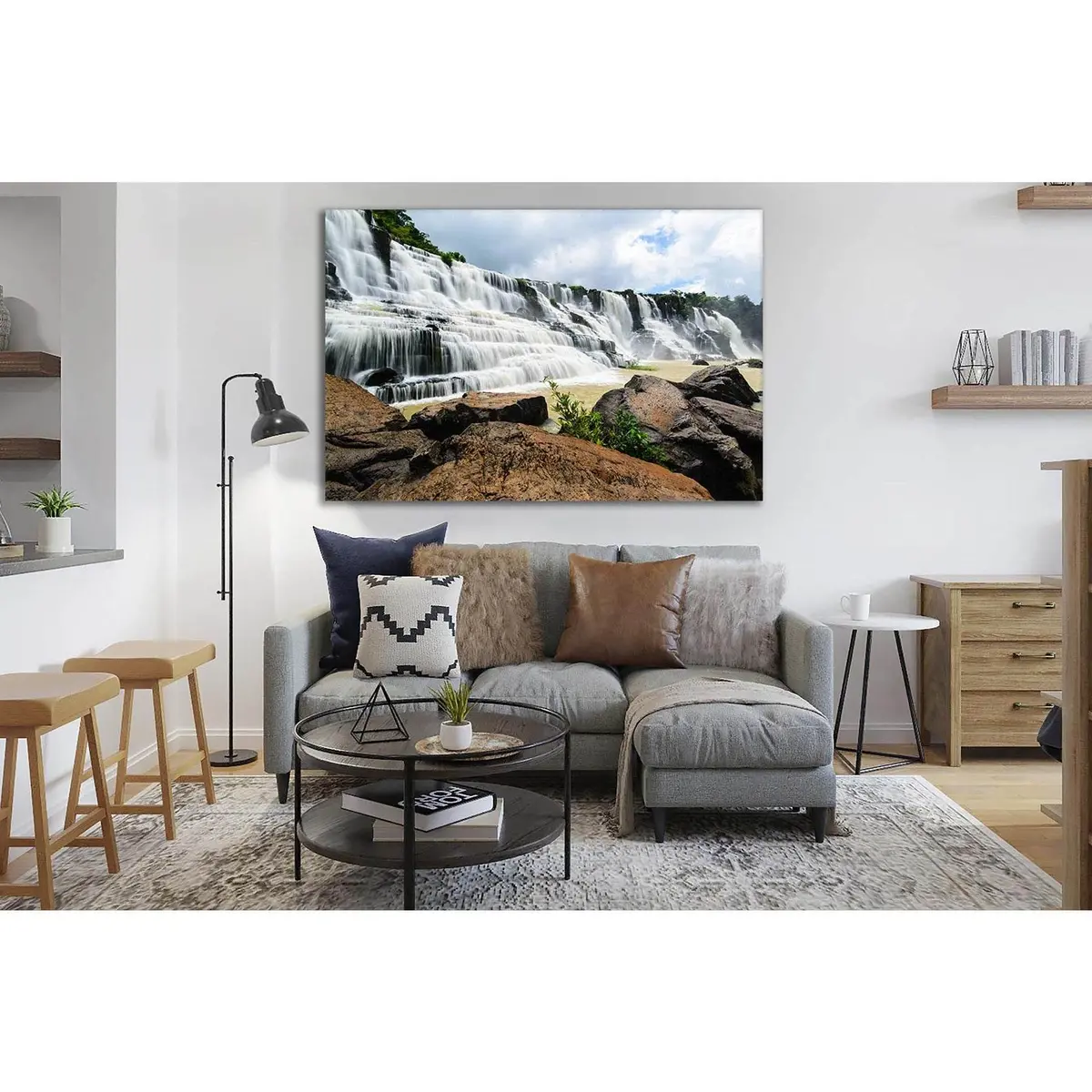 Ponguor Waterfall №Sl444 Ready To Hang Canvas Print 1