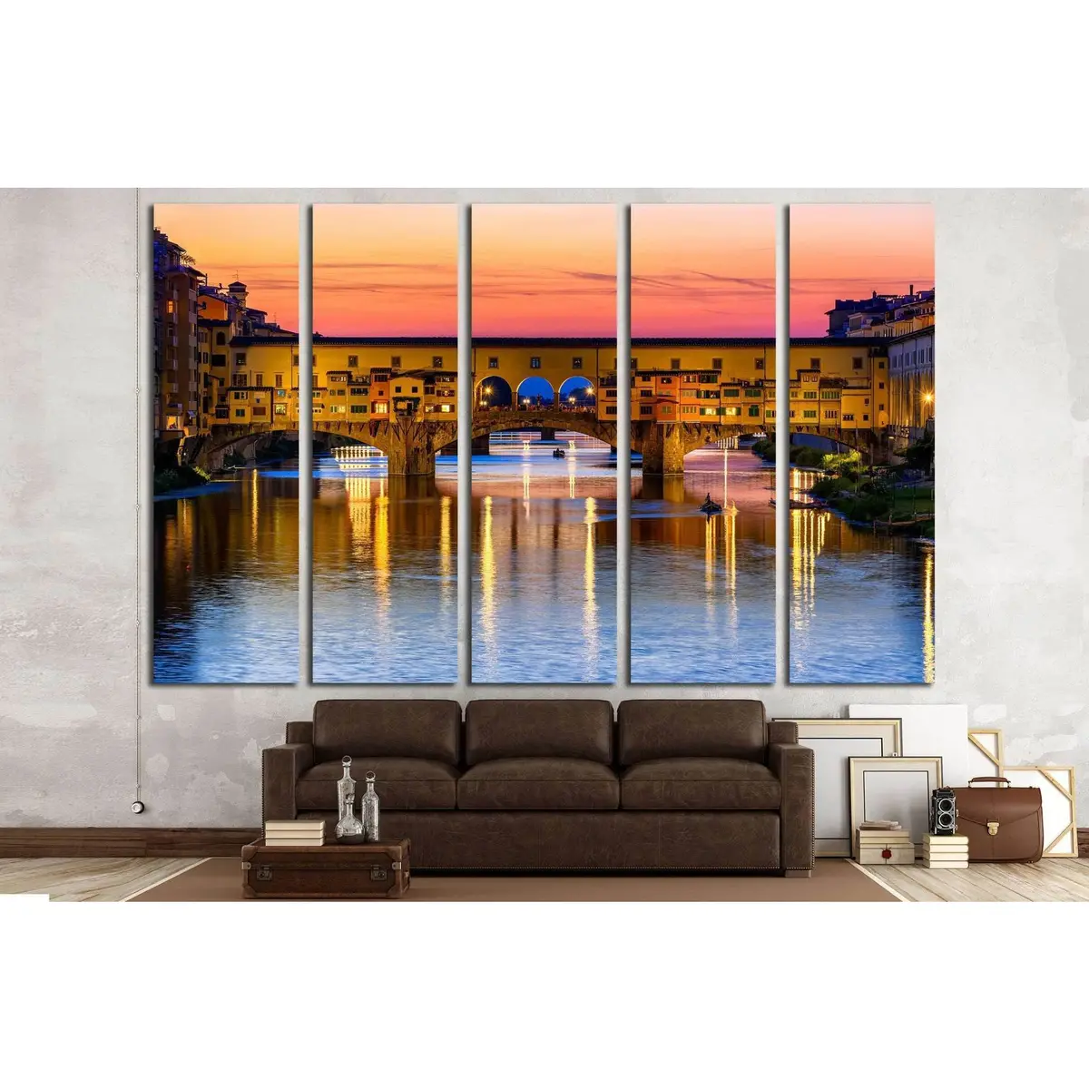 Ponte Vecchio Canvas Art Print — Florence's Iconic Arno River Bridge, Ready-to-Hang Wall Decor - Image 3