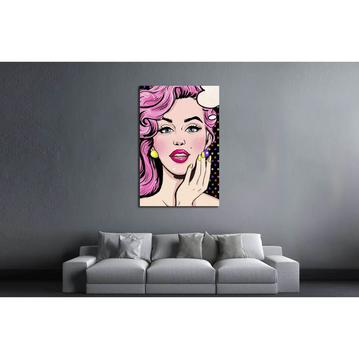 Pop Art №3312 Ready To Hang Canvas Print 2