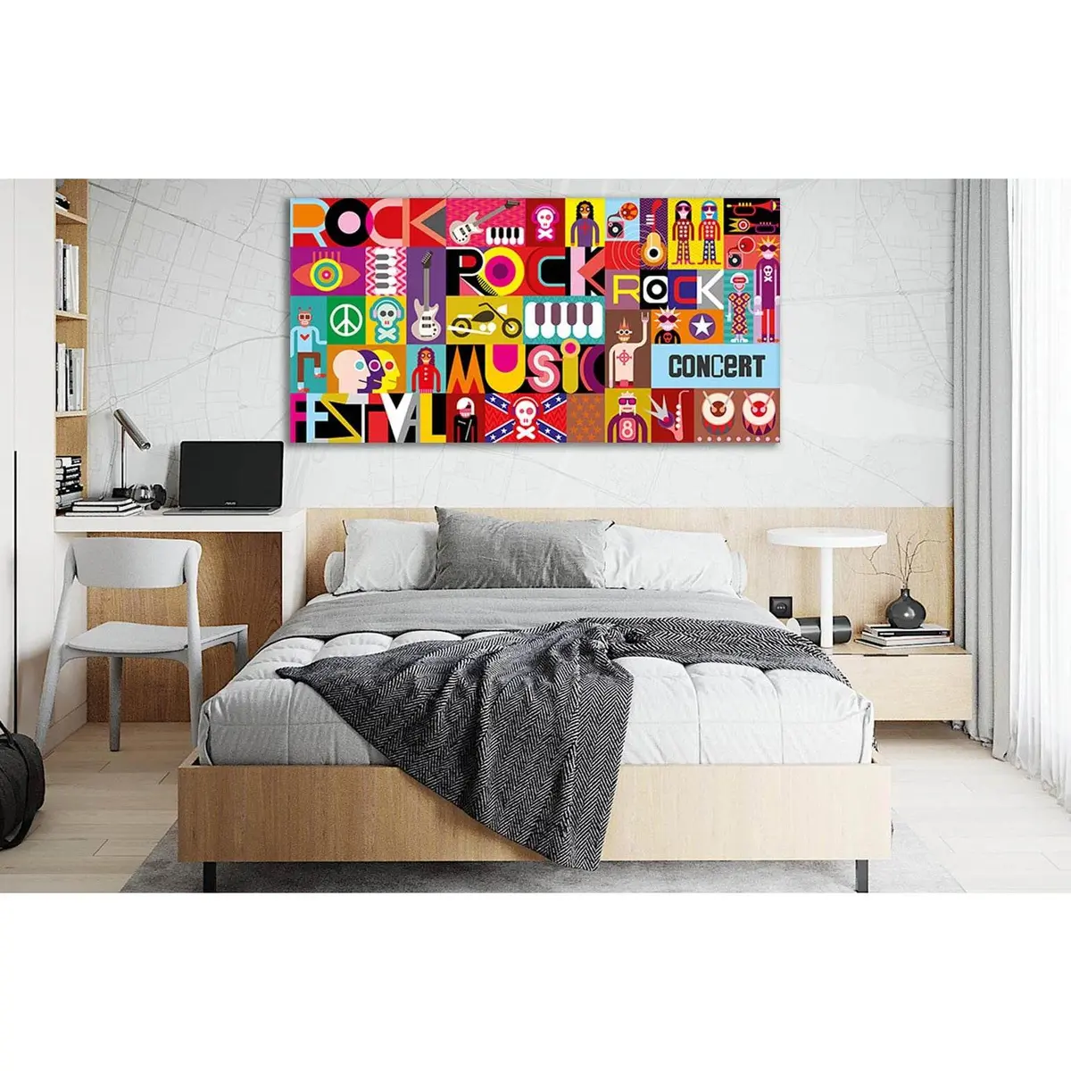 Pop Art Music Collage №Sl532 Ready To Hang Canvas Print 1