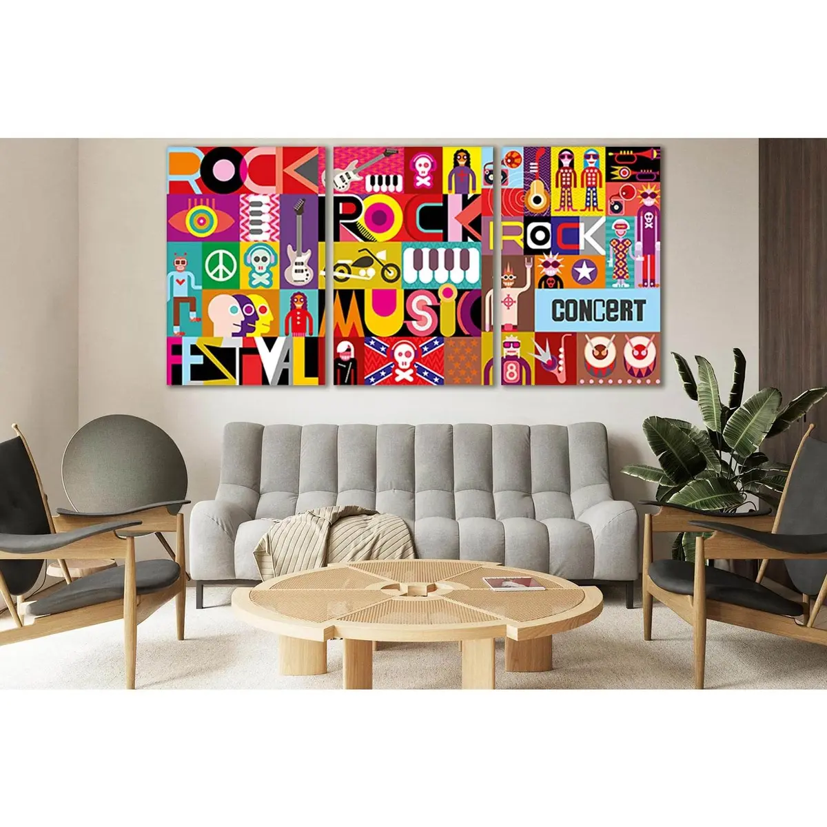 Pop Art Music Collage №Sl532 Ready To Hang Canvas Print 5