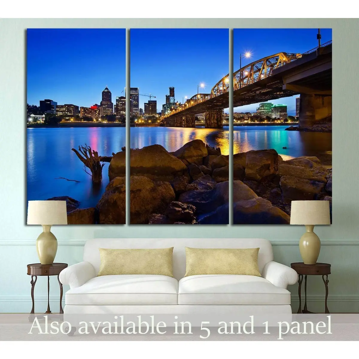 Portland Oregon №765 Ready To Hang Canvas Print 1