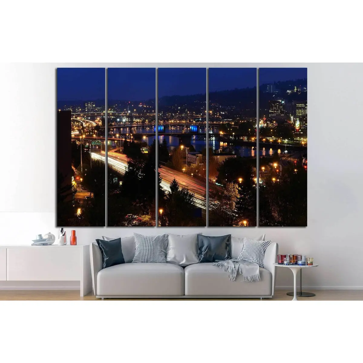 Portland, Oregon #770 Canvas Wall Art – Pre-Installed Hanging Hardware - Image 3