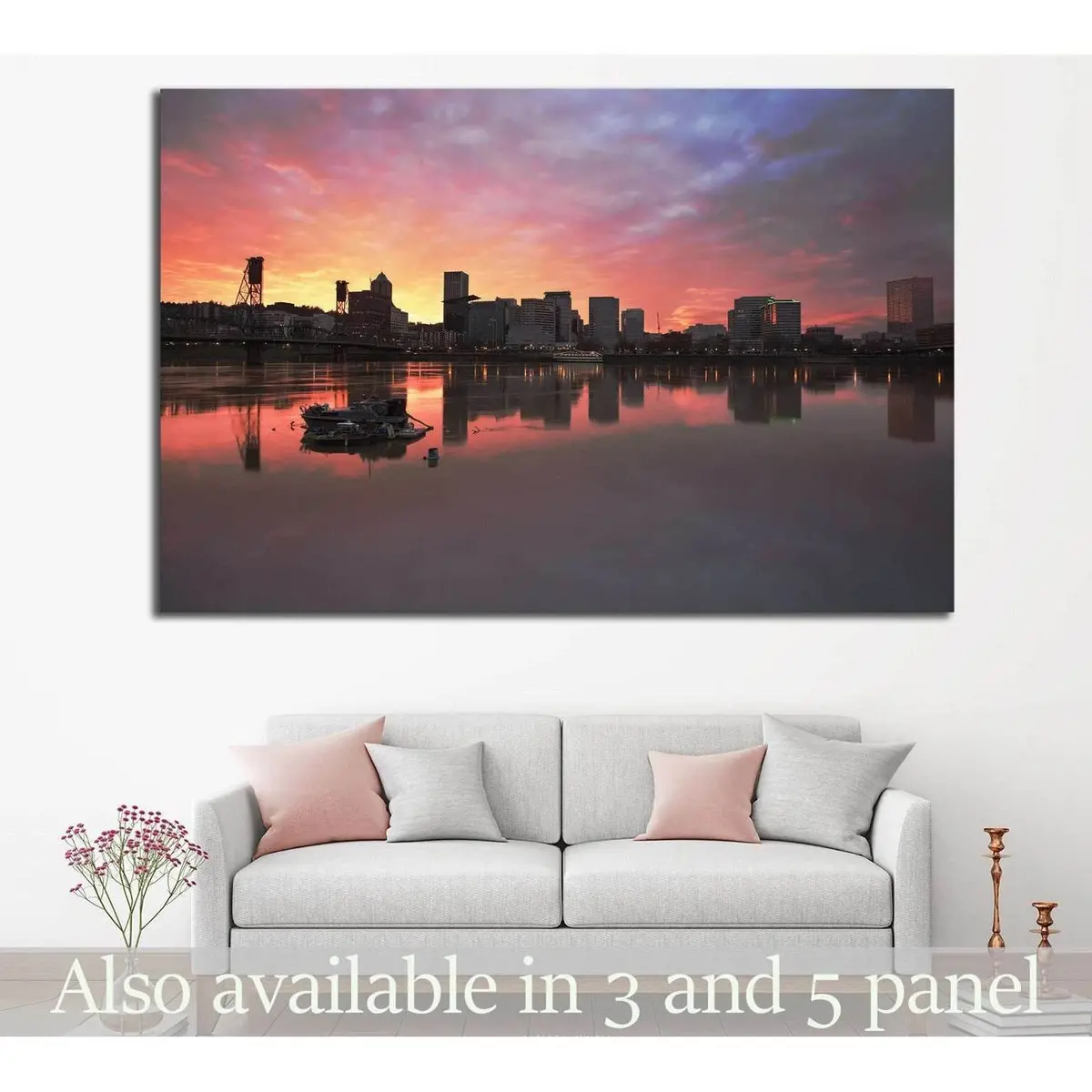 Portland Oregon Downtown №790 Ready To Hang Canvas Print 1