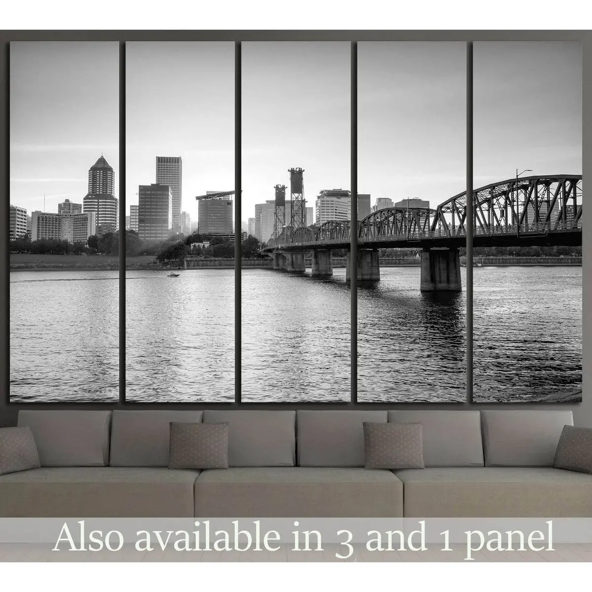 Portland Oregon Skyline №825 Ready To Hang Canvas Print 5