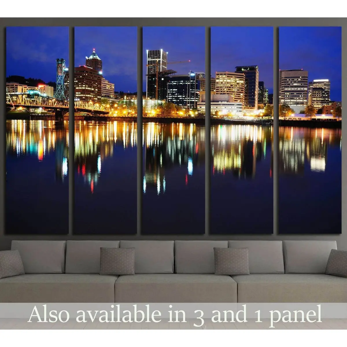 Portland Skyline Canvas Art Print #769 – Premium Ready-to-Hang Wall Decor