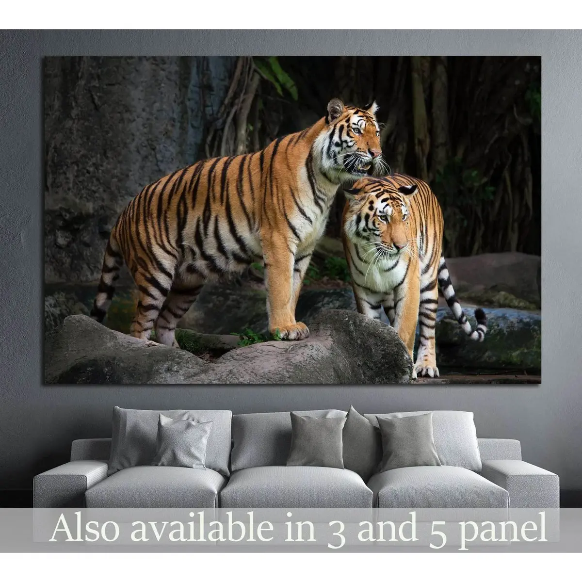 Portrait Of A Royal Bengal Tiger №1117 Ready To Hang Canvas Print 1