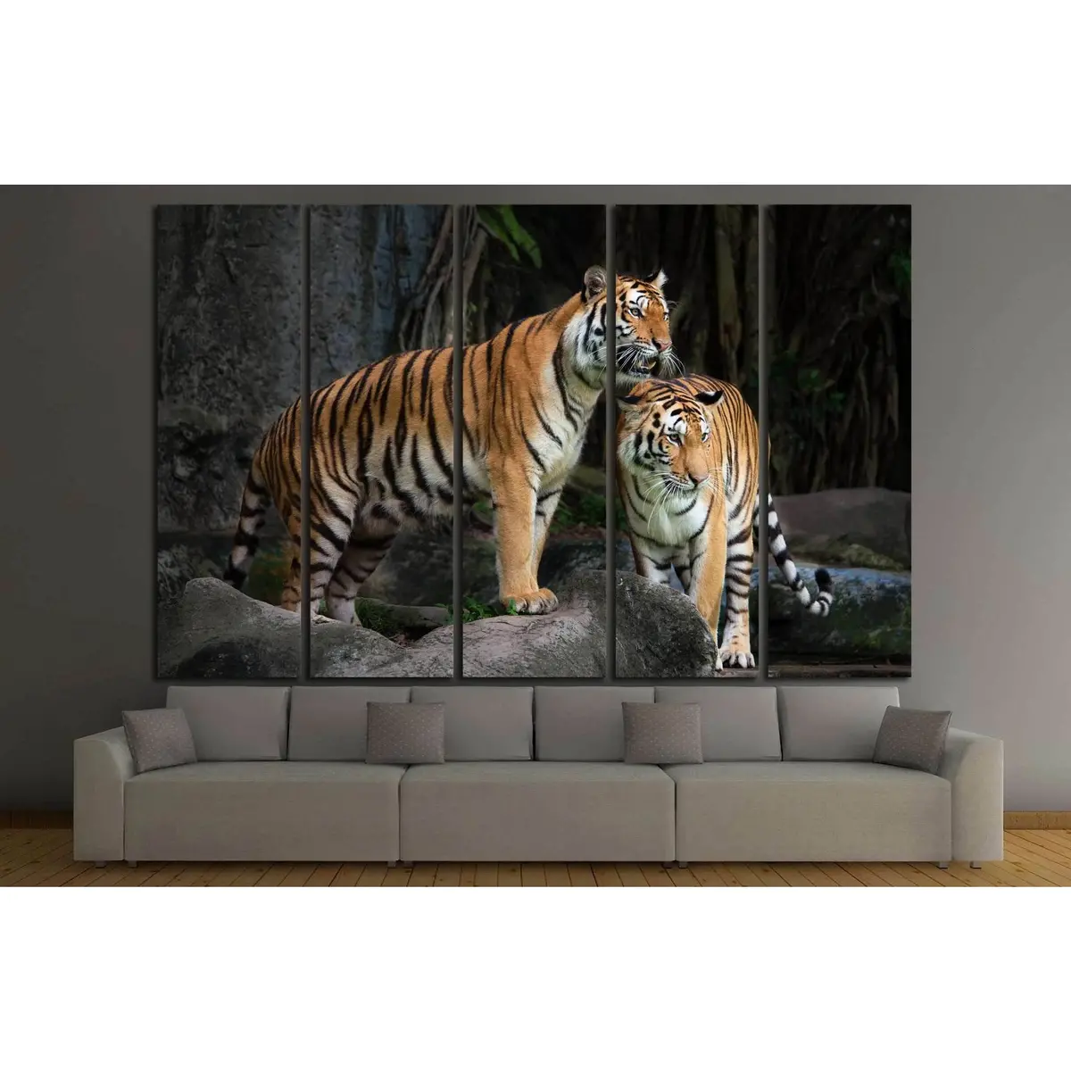 Royal Bengal Tiger Portrait Canvas Art Print №1117 – Ready to Hang - Image 2