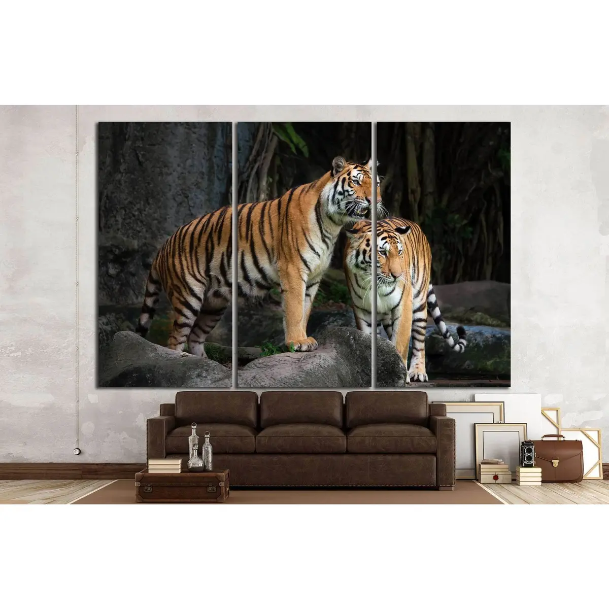 Portrait Of A Royal Bengal Tiger №1117 Ready To Hang Canvas Print 5