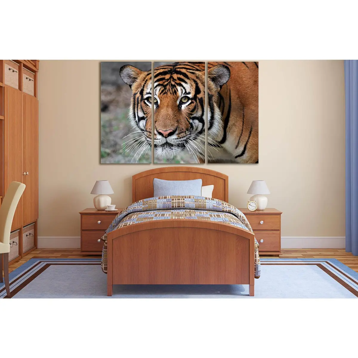 Portrait Of A Tiger №Sl1009 Ready To Hang Canvas Print 5