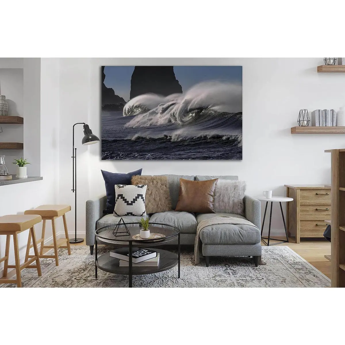 Powerful Ocean Waves №Sl189 Ready To Hang Canvas Print 2
