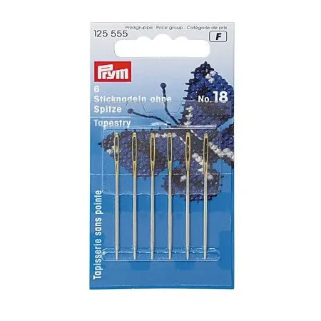 Prym Repair Needle Set -No 18 - 6 Pieces Without Tip (Pointless Needles) 1