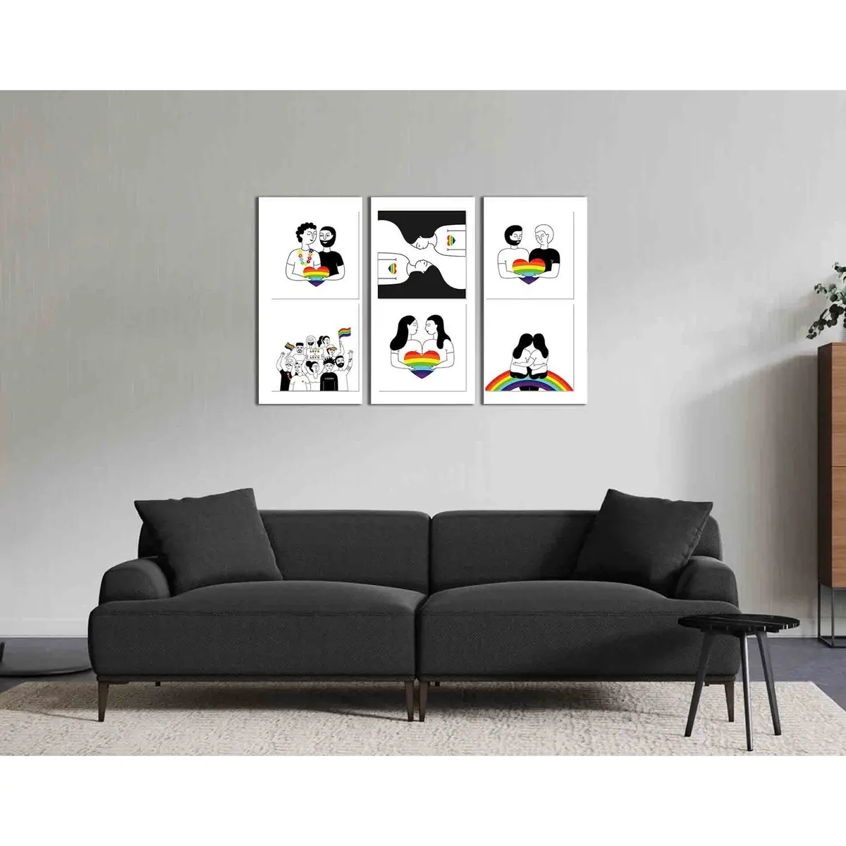 Pride Parade #2110 Premium Ready-to-Hang Canvas Art - Image 2