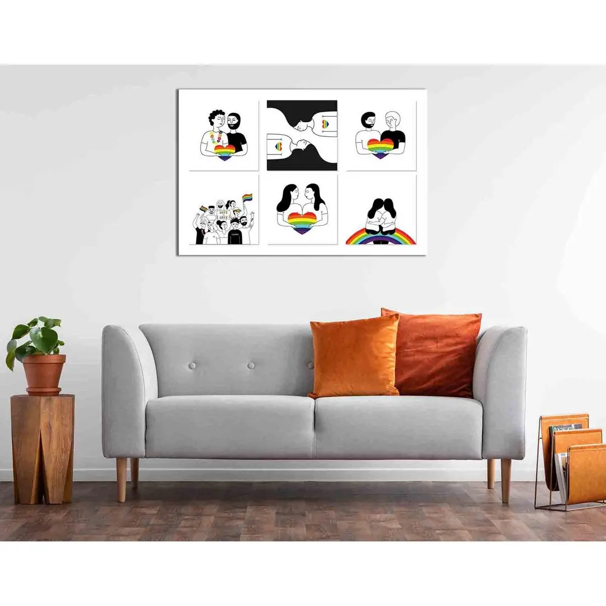 Pride Parade №2110 Ready To Hang Canvas Print 1