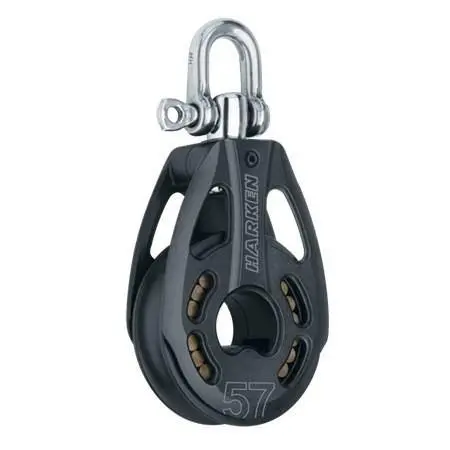 Harken 57Mm Aluminum Black Magic Airblock With Swivel 3215 1