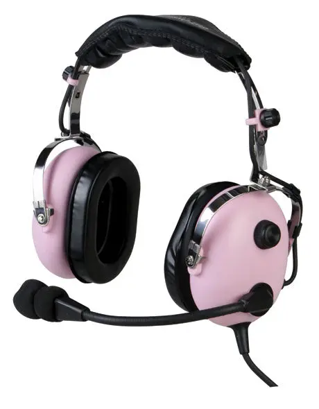 Gca-4Yg Pink Children's Aviation Headset - Dual Plug 1