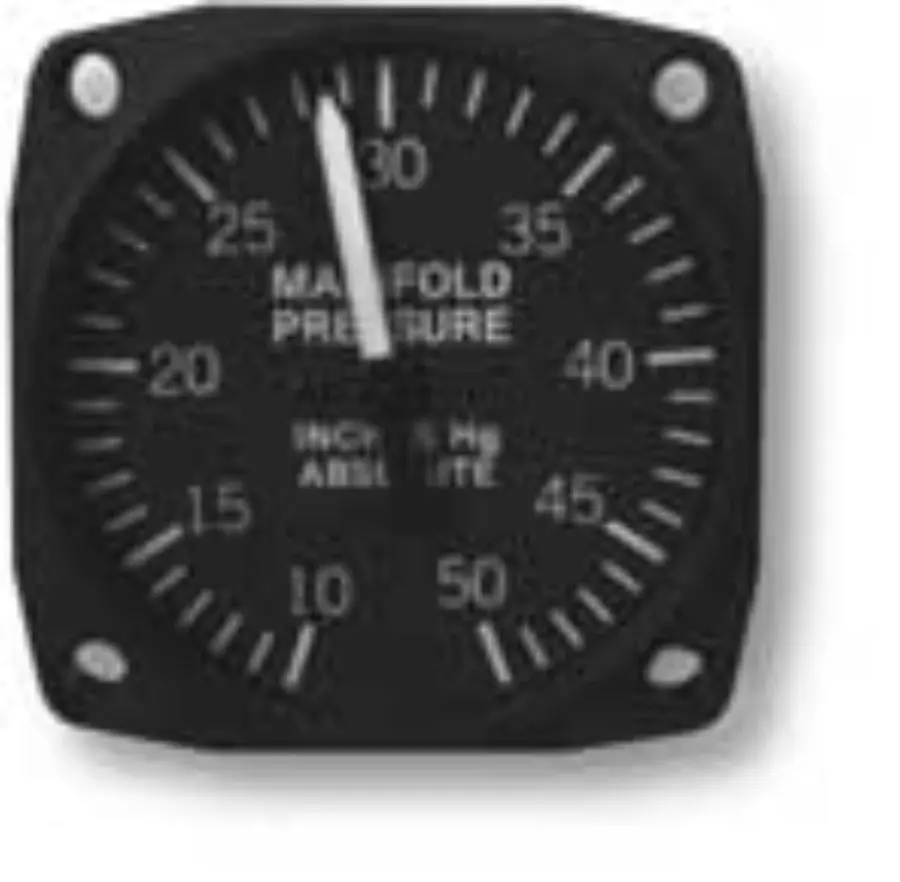 U.M.A. Instruments 7-100-10 Manifold Pressure Gauge, 2-1/4 Inch 10-50 Hg Non-Tso 1