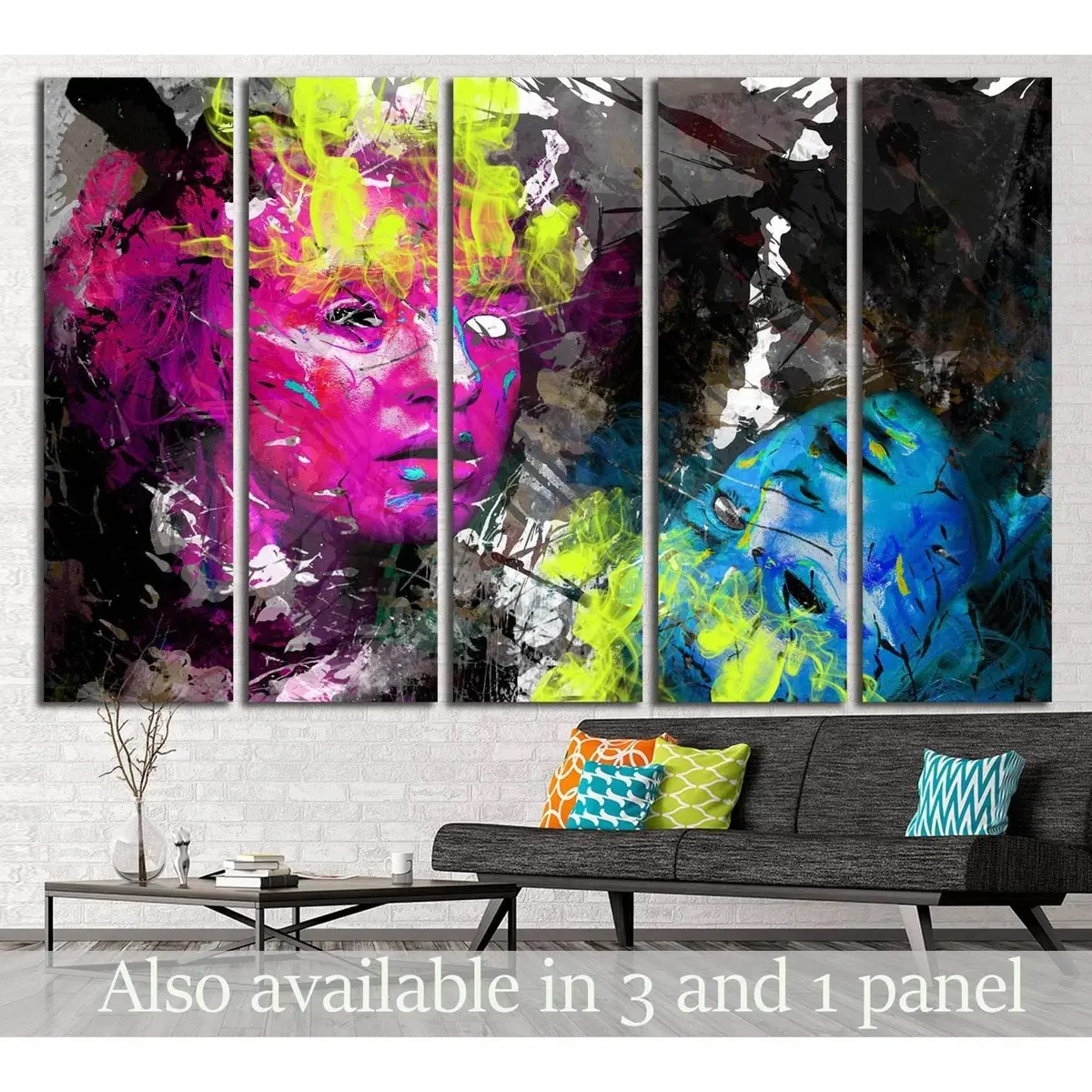 Vibrant Psychedelic Art Print #734 – Premium Ready-to-Hang Canvas Wall Decor