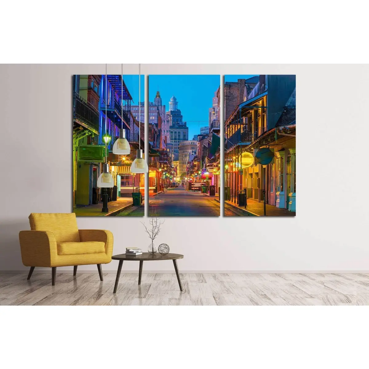 Pubs And Bars With Neon Lights In The French Quarter, New Orleans Usa №2098 Ready To Hang Canvas Print 5