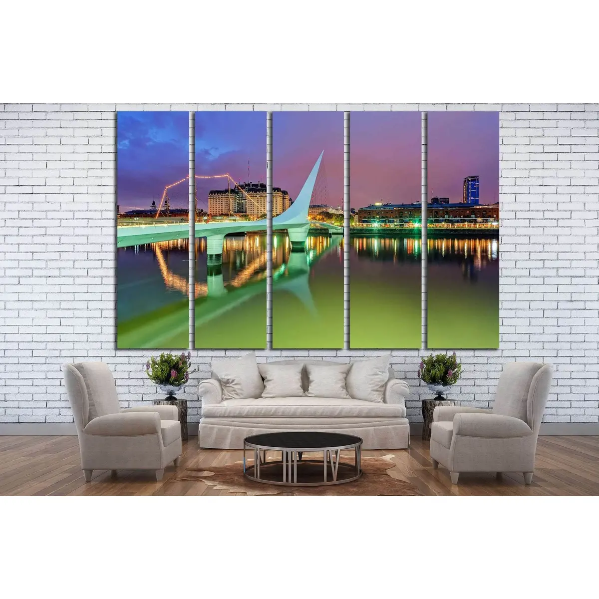 Puerto Madero Skyline Canvas Art Print – Pre-Hung Wall Decor, Buenos Aires - Image 3