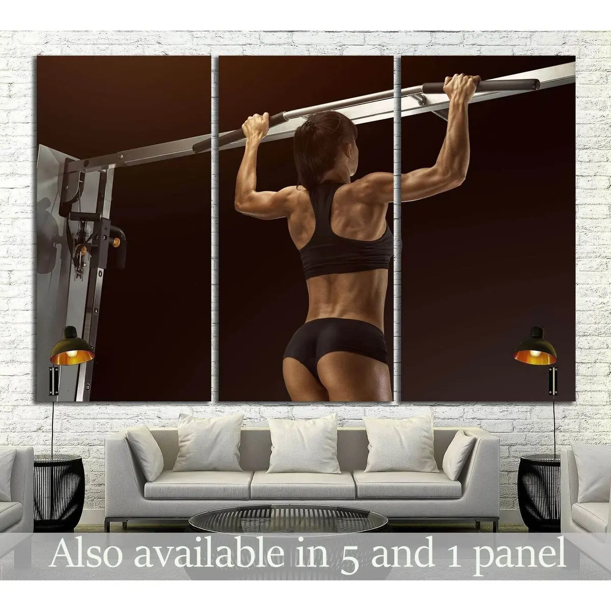 Pull Up Workout Exercise №1390 Ready To Hang Canvas Print 1