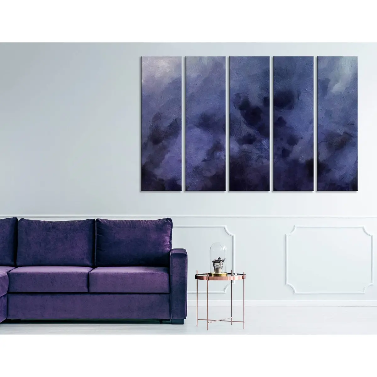 Purple Fog Abstract Canvas Art Print №04363 – Pre-Stretched & Ready-to-Hang Wall Decor