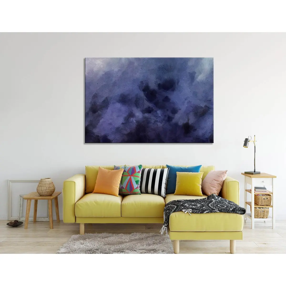 Purple Fog Abstract №04363 Ready To Hang Canvas Print 3