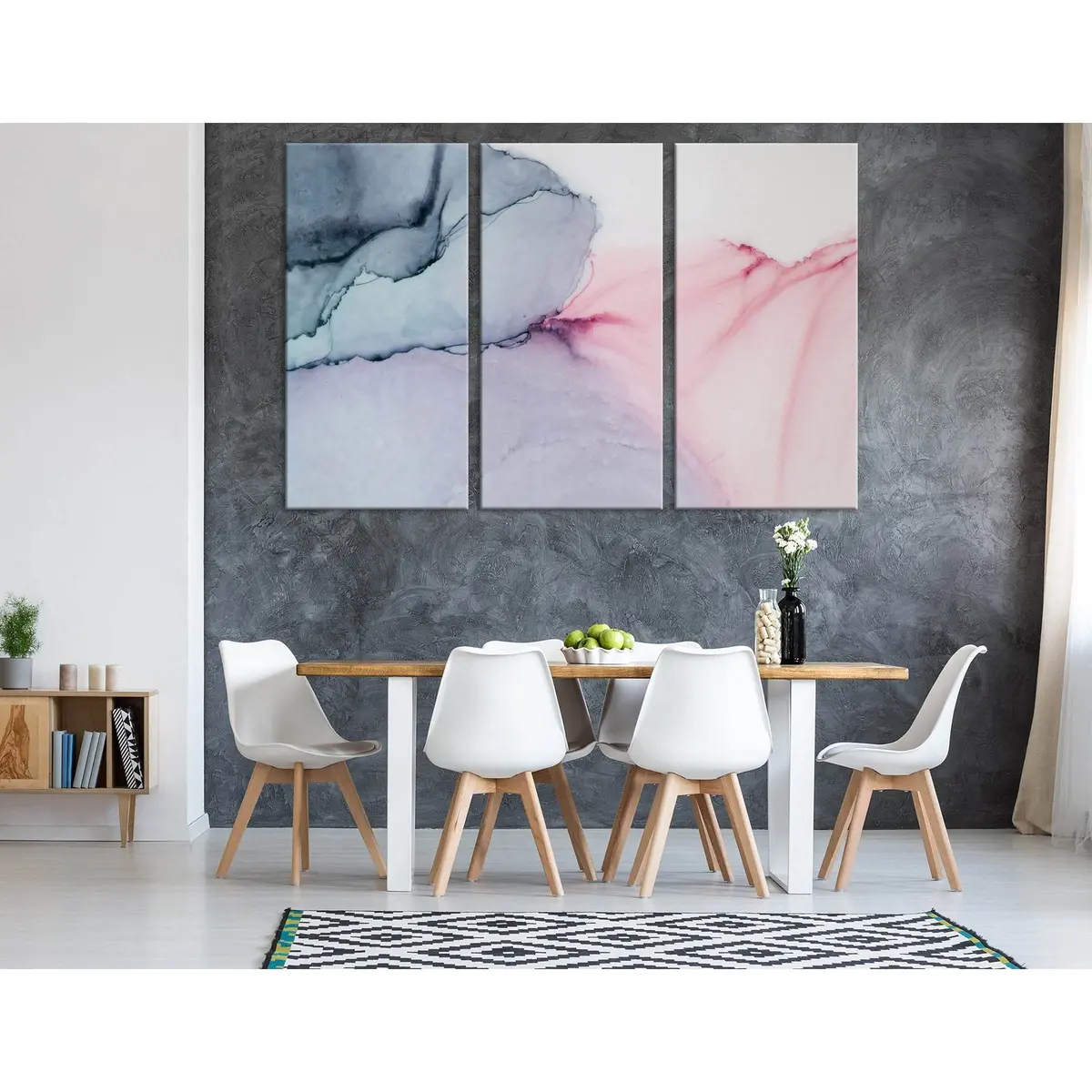Purple, Pink And Blue Abstract №04354 Ready To Hang Canvas Print 5