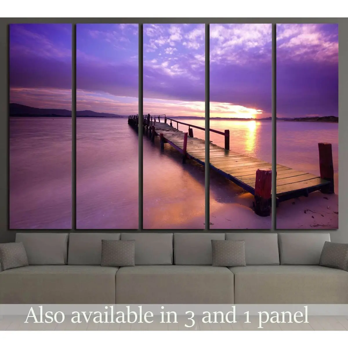 Purple Sunset No. 2497 – Ready-to-Hang Canvas Wall Art