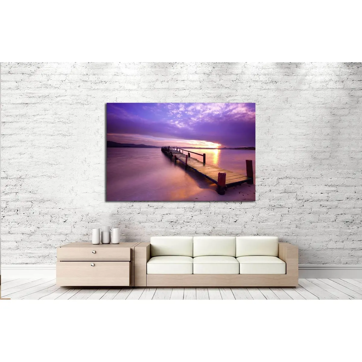 Purple Sunset №2497 Ready To Hang Canvas Print 3