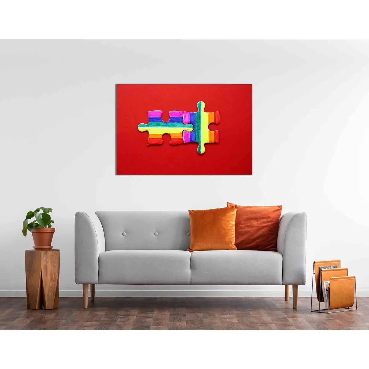 Puzzle With Lgbt Flag №2123 Ready To Hang Canvas Print 1