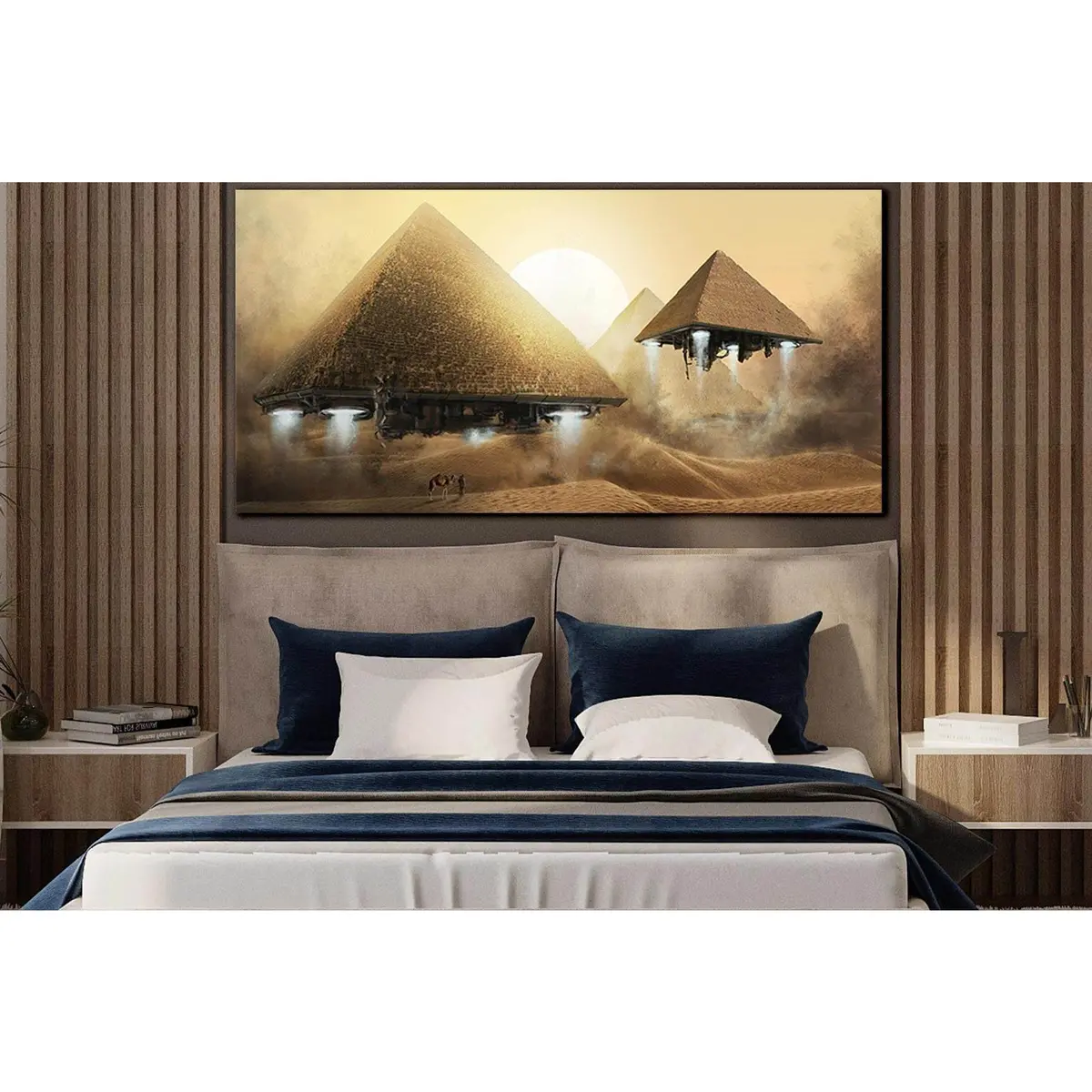 Pyramid Spaceships №Sl1290 Ready To Hang Canvas Print 1