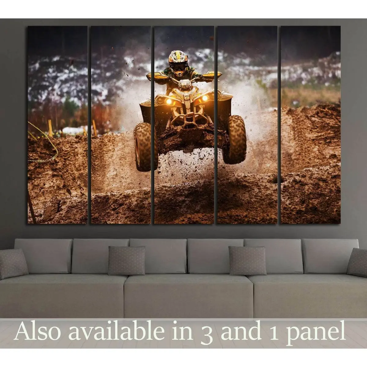 Quad Biker No. 149 Premium Ready-to-Hang Canvas Wall Art