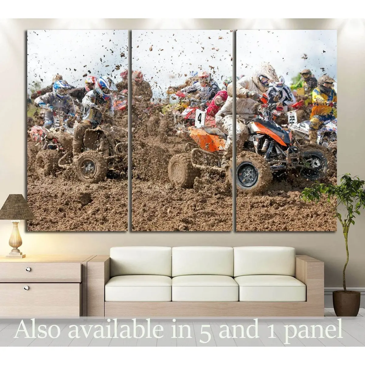 Quad Biker №150 Ready To Hang Canvas Print 1