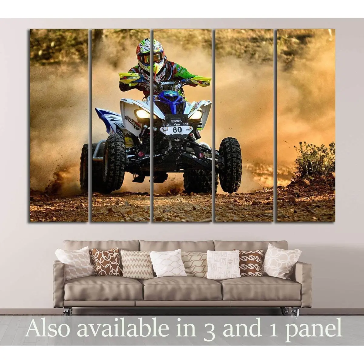 Quad Biker No. 153 Premium Canvas Wall Art Print