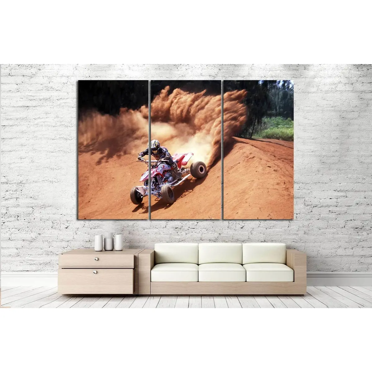 Quad Biker №154 Ready To Hang Canvas Print 5